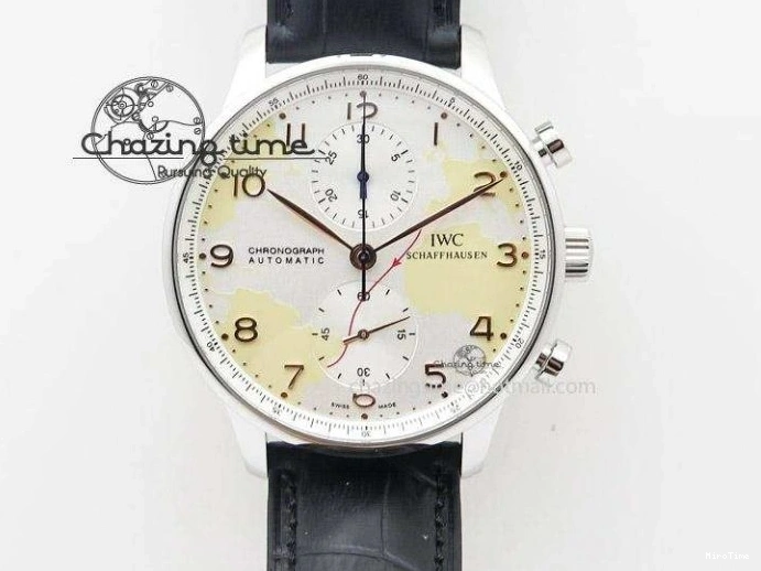 MIROTIME 0408 Portuguese Chrono RG IW371415 ZF 1:1 Best Edition Black Dial On Black Leather Strap A79350 (Slim Movement) FashionForward 7264